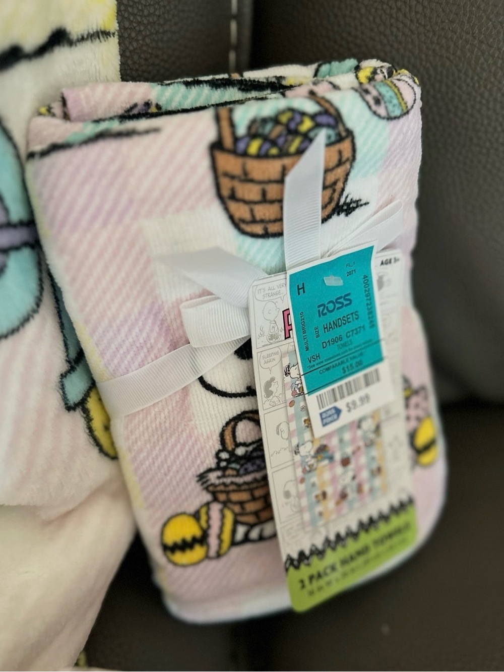 Peanuts Pink and Mint Kitchen Hand Towel Set